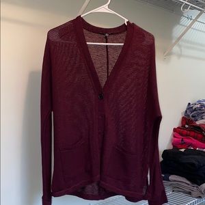 American Eagle Maroon Cardigan